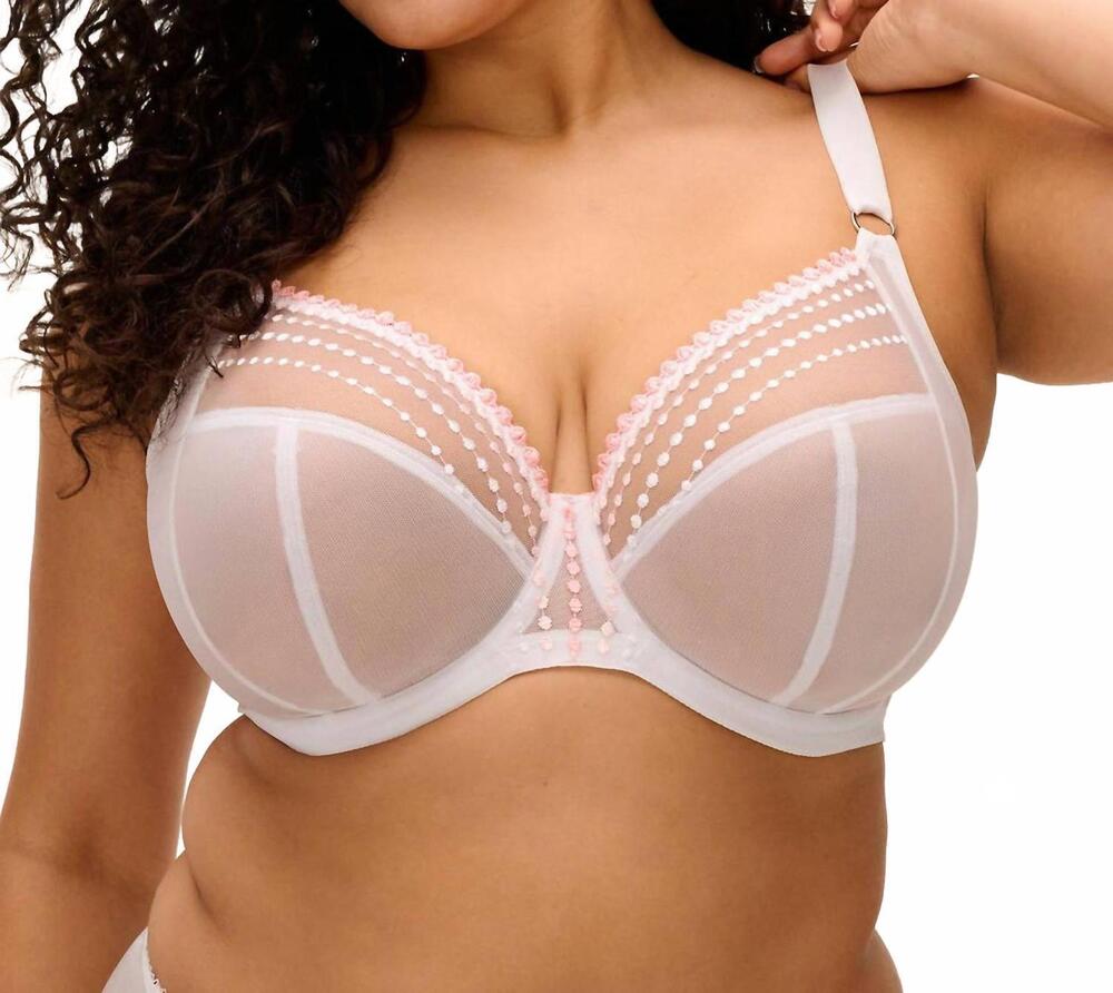 NEW ELOMI matilda underwire plunge bra in white